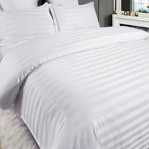 Комплект постельного белья 2 спальный ЕВРА "Страйп Сатин" Плюс +