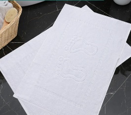 Махровое полотенце для ног 50×70 см — 100% хлопок, короткий ворс (21S), производство Китай. Белое